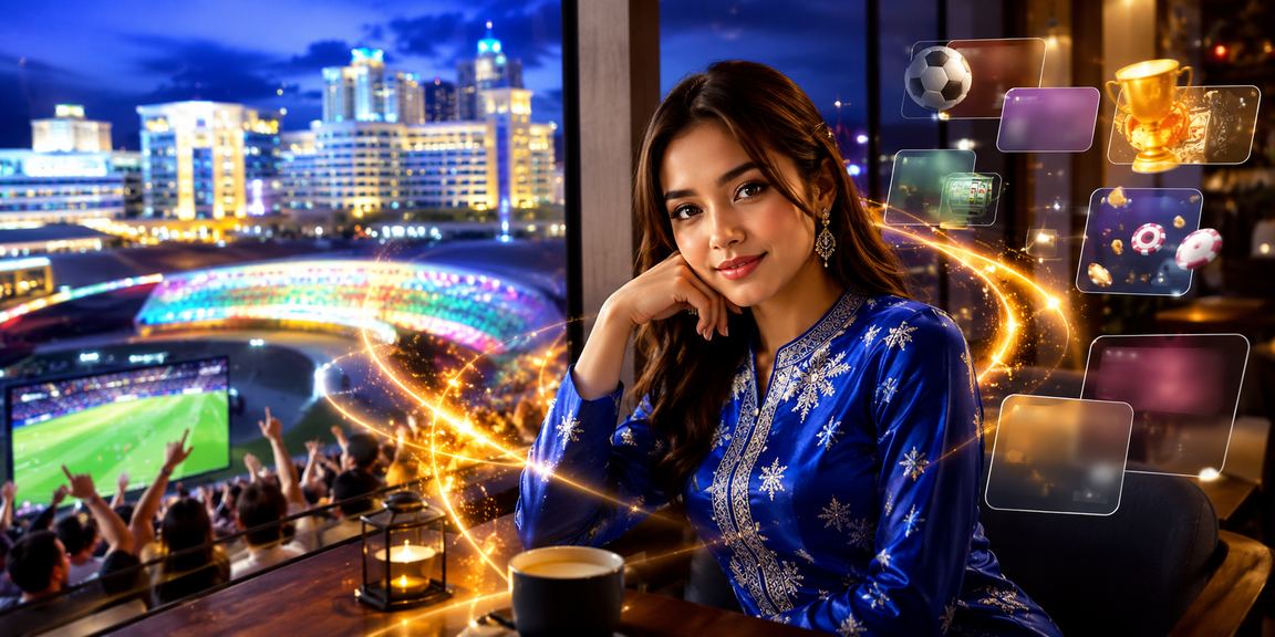 Wanita berbaju kurung di Genting Highlands menikmati bonus pertaruhan melalui v40